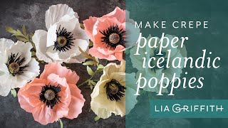 Crafting Icelandic Poppy Flowers with Crepe Paper DIY Tutorial [upl. by Terrel300]