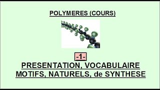 Polymères  Partie 1 [upl. by Garlaand]