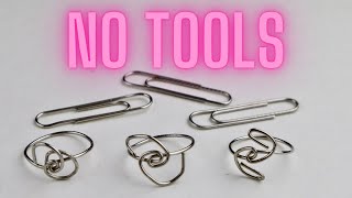 DIY Paper Clip Ring Tutorial NO TOOLS NECESSARY [upl. by Berty]