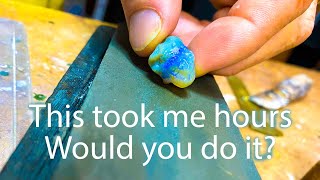 Hand polishing opal using sand paper [upl. by Tyrrell857]