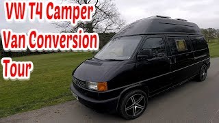 VW T4 Camper Van Conversion Tour  High Top LWB Off Grid Campervan [upl. by Aelahs291]