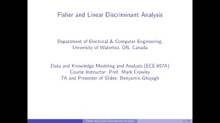 Fisher Discriminant Analysis FDA and Linear Discriminant Analysis LDA [upl. by Einahpad684]