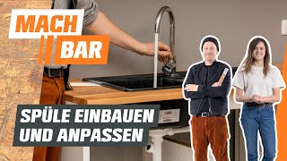 Spüle einbauen und anpassen  OBI [upl. by Fiester]