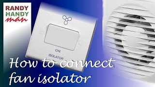 Bathroom fan timer switch isolator installation connection [upl. by Phila]