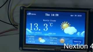 Nextion 43“ TFT Touch LCD Display Screen Weather Station Raspberry Pi [upl. by Tnert]