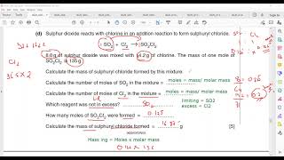 Moles past paper questions Cambridge IGCSE Chemistry lesson 50 part b [upl. by Yecnahc]