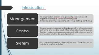 Introduction To Management Control System [upl. by Perdita]