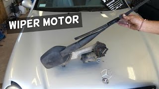 MERCEDES WINDSHIELD WIPER MOTOR REMOVAL REPLACEMENT W208 [upl. by Aihtnyc329]