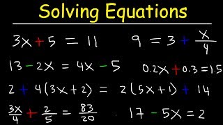 Algebra  How To Solve Equations Quickly [upl. by Ainek]