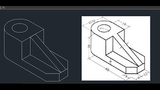 Autocad Isometric drawing 04 [upl. by Tuppeny]