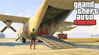 GTA 5 Online How To Open The Back Of The Titan Secret Cargo Ramp To Carry Cars Tutorial GTA V [upl. by Dud]