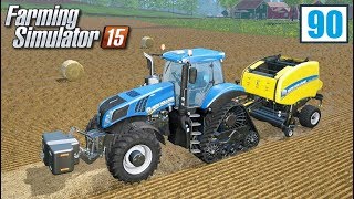 Nowy traktor i prasowanie słomy Farming Simulator 15 90 gameplay pl [upl. by Kier542]