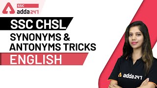 Synonyms and Antonyms Tricks  English For SSC CHSL 2019  2020 [upl. by Avahc]