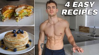 4 Simple High Protein Breakfast Ideas for building muscle [upl. by Ahsitahs54]