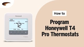 How to Program Honeywell T4 Pro thermostats [upl. by Sacttler457]