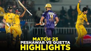 PSL 9  Full Highlights  Peshawar Zalmi vs Quetta Gladiators  Match 25  M2A1A [upl. by Neeron859]