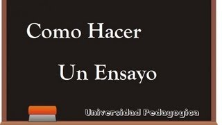 TUTORIAL  ¿Como hacer un Ensayo [upl. by Yenhoj]