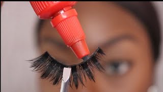 Easy Eyelash Tutorial  How To Apply Strip Lashes [upl. by Dene]