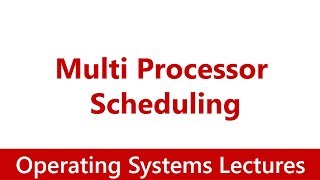 Operating System 20 Multi Processor Scheduling [upl. by Wolfy]