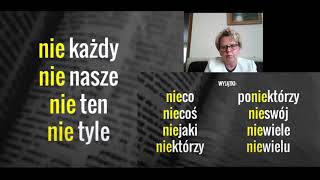 Pisownia partykuły quotniequot z różnymi częściami mowy  lekcja j polskiego [upl. by Keffer]