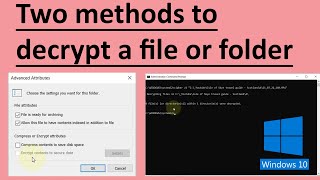 How to decrypt a file in Windows 10 [upl. by Irik]