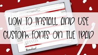 How to Install and Use Custom Fonts on the iPad [upl. by Airdnola991]