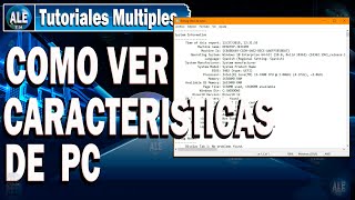 Como Saber Las Caracteristicas De Mi Pc  Ver Componentes De Mi Laptop [upl. by Aciretehs]