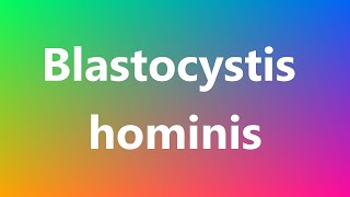 Blastocystis hominis  Medical Definition and Pronunciation [upl. by Mirth]