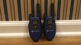 Motorola quotTALKABOUTquot T5720 Radio Walkie Talkie Pair x2 ReviewDemo [upl. by Berck429]