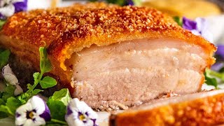 Slow Roasted Pork Belly  Crispy Crackling ultra tender flesh [upl. by Eiderf526]