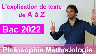 Méthode explication de texte Bac philo 2021 [upl. by Ger735]