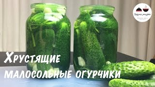 Малосольные Огурцы Хрустящие Самый простой и быстрый рецепт малосольных огурчиков Salted cucumb [upl. by Vinita315]