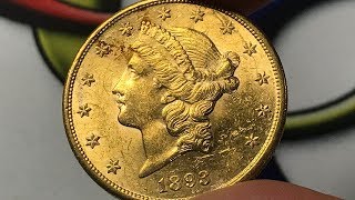 1893S US 20 Dollar Gold Coin • Values Information Mintage History and More [upl. by Amadeus149]