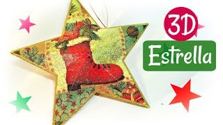 Como hacer ESTRELLAS 3D fácil Manualidades de Navidad [upl. by Salamone]