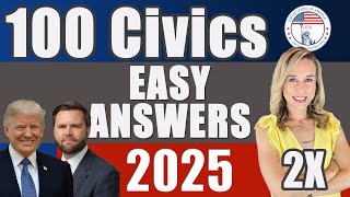 2025 US Citizenship Official USCIS 100 Civics Questions 2008 version v7R2 citizenshipwithjackie [upl. by Heidt]