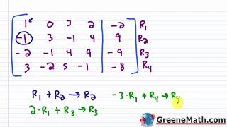 Gaussian Elimination and GaussJordan Elimination FourVariable Linear System [upl. by Nuawaj]