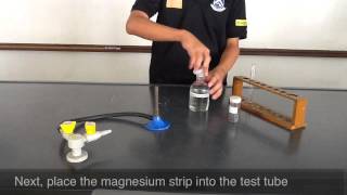 Testing for hydrogen gas burning splint [upl. by Egief273]