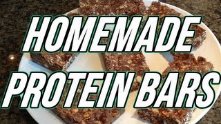 EASIEST HOMEMADE PROTEIN BARS ONLY 4 INGREDIENTS [upl. by Parrisch]