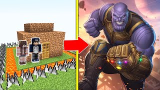 THANOS Tấn Công Nhà Được Bảo Vệ Bởi bqThanh và Ốc Trong Minecraft [upl. by Suhcnip]