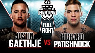 HD Full Fight  Justin Gaethje vs Richard Patishnock Lightweight Title Bout  WSOF 8 2014 [upl. by Grider603]