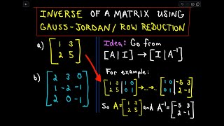 ❖ Inverse Matrix Using GaussJordan  Row Reduction  Example 1 ❖ [upl. by Isak]