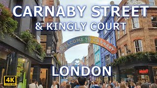 CARNABY STREET  SOHO LONDON  4K [upl. by Llenaj]