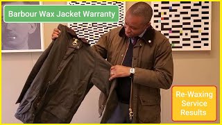 Barbour Jacket ReWax Warranty Service Results [upl. by Ariana]