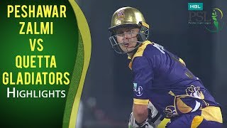 PSL 2017 Playoff 1 Peshawar Zalmi vs Quetta Gladiators Highlights [upl. by Burtis]