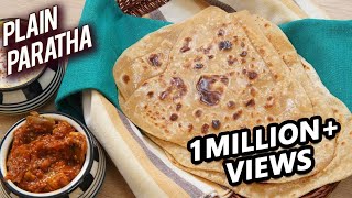 Plain Paratha Recipe  Homemade Paratha Recipe  Paratha Recipe Indian  How To Make Paratha  Ruchi [upl. by Nolly901]