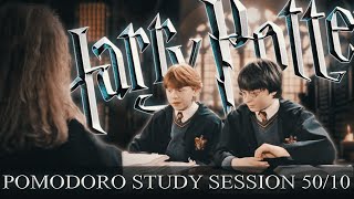 Hogwarts Library 📚 POMODORO Study Session 5010  Harry Potter Ambience 📚 Focus Relax amp Study [upl. by Neille]