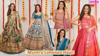 Tried Designer Lehengas From Myntra  Designer Lehenga Haul  Perkymegs Hindi [upl. by Ecitsuj]