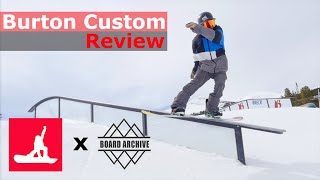 Burton Custom Flying V Snowboard Review [upl. by Sirtemed]