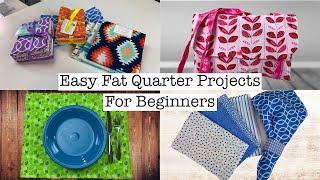 Easy Fat Quarter Projects for Beginners  The Sewing Room Channel [upl. by Urbai738]