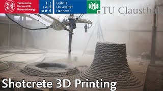 Shotcrete 3D Printing  DBFL  TU Braunschweig [upl. by Ahtelat464]